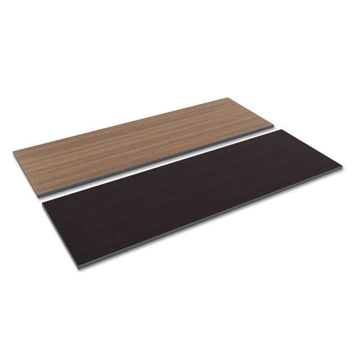 Reversible Laminate Table Top, Rectangular, 71.5w x 23.63d, Espresso/Walnut-(ALETT7224EW)