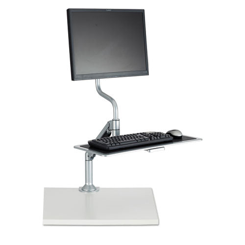 Desktop Sit/Stand Workstations, Single Monitor, Silver-(SAF2130SL)