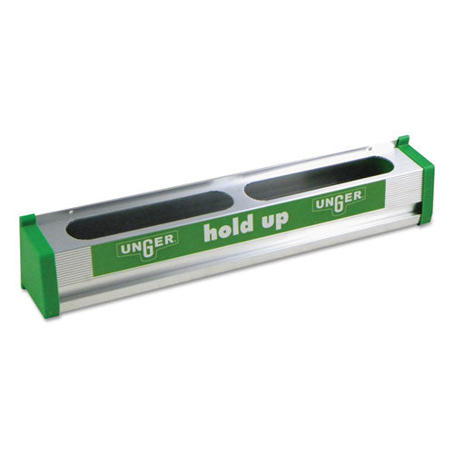 Hold Up Aluminum Tool Rack, 18w x 3.5d x 3.5h, Aluminum/Green-(UNGHU45)