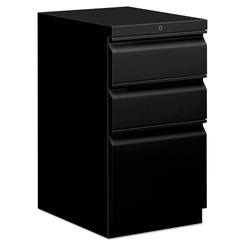 Mobile Pedestals, Left or Right, 3-Drawers: Box/Box/File, Legal/Letter, Black, 15" x 20" x 28"-(BSXHBMP2BP)