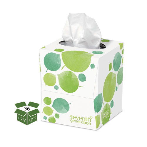 100% Recycled Facial Tissue, 2-Ply, 85 Sheets/Box, 36 Boxes/Carton-(SEV13719CT)