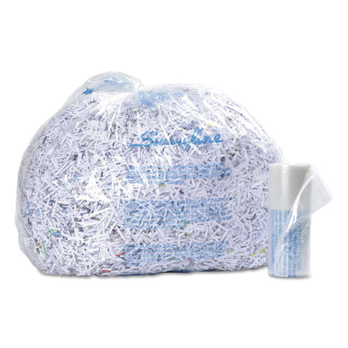 Plastic Shredder Bags for TAA Compliant Shredders, 35-60 gal Capacity, 100/Box-(SWI1145482)