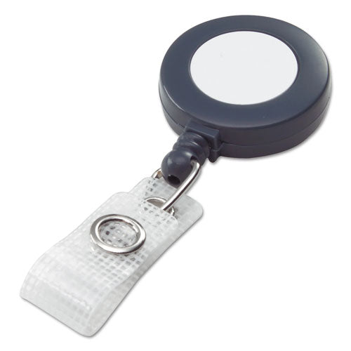 Badgemates Plastic Retractable Name Badge Reel, 3 ft Extension, Gray, 25/Box-(GBC50573)