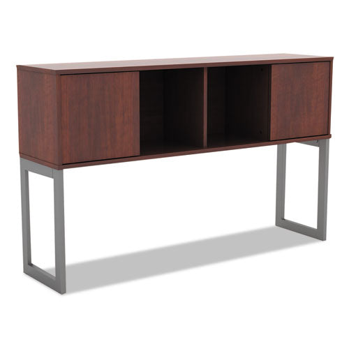 Alera Open Office Desk Series Hutch, 59w x 15d x 36.38h, Medium Cherry-(ALELSHH60MC)