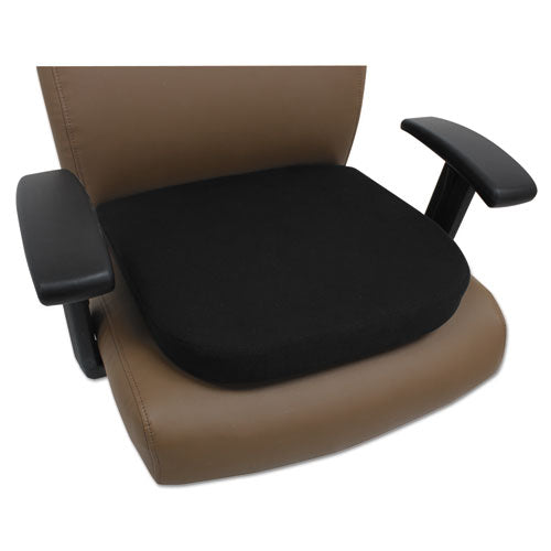 Cooling Gel Memory Foam Seat Cushion, Non-Slip Undercushion Cover, 16.5 x 15.75 x 2.75, Black-(ALECGC511)