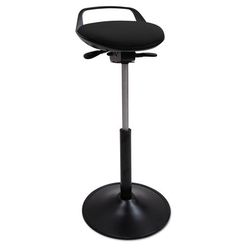 Perch Sit Stool, Supports Up to 250 lb, Black-(ALESQ600)