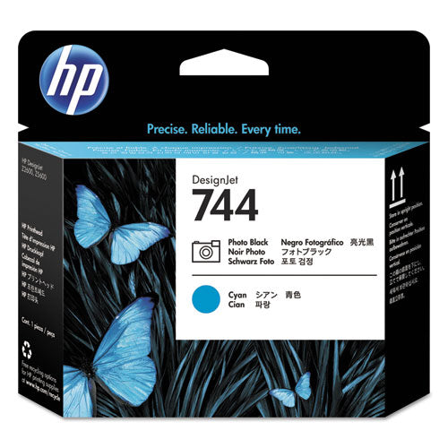 HP 744, (F9J86A) Cyan/Photo Black Printhead-(HEWF9J86A)