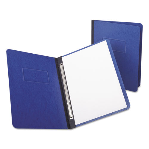 Heavyweight PressGuard and Pressboard Report Cover w/Reinforced Side Hinge, 2-Prong Fastener, 3" Cap., 8.5 x 11, Dark Blue-(OXF12702)