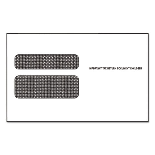 W-2 Laser Double Window Envelope, Commercial Flap, Gummed Closure, 5.63 x 9.5, White, 500/Carton-(TOPB2219R)