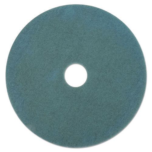 Ultra High-Speed Floor Burnishing Pads 3100, 27" Diameter, Aqua, 5/Carton-(MMM20264)