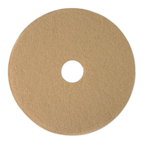 Burnishing Floor Pads, 19" Diameter, Tan, 5/Carton-(BWK4019ULT)