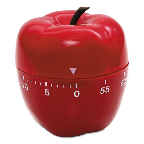 Shaped Timer, 4" Diameter x 4"h, Red Apple-(BAU77042)