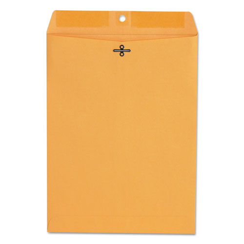 Kraft Clasp Envelope, #90, Square Flap, Clasp/Gummed Closure, 9 x 12, Brown Kraft, 100/Box-(UNV35264)