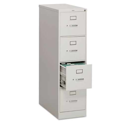 310 Series Vertical File, 4 Letter-Size File Drawers, Light Gray, 15" x 26.5" x 52"-(HON314PQ)