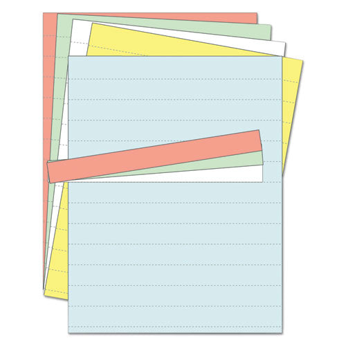 Data Card Replacement Sheet, 8.5 x 11 Sheets, Perforated at 1", Assorted, 10/Pack-(BVCFM1614)