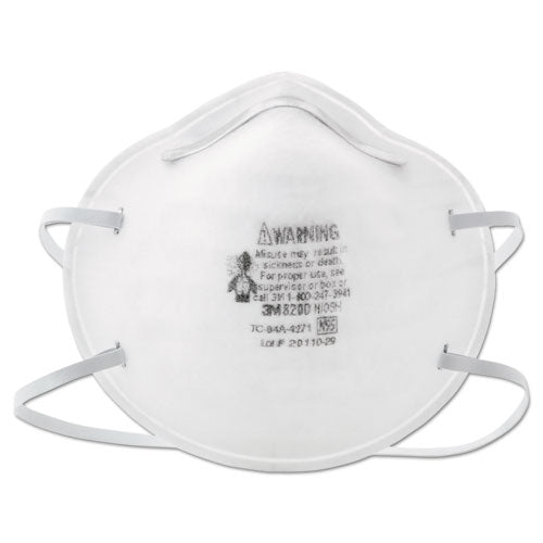 N95 Particle Respirator 8200 Mask, Standard Size, 20/Box-(MMM8200)