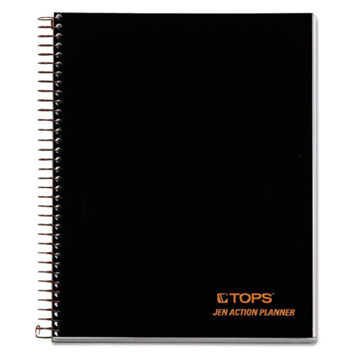 JEN Action Planner, 1-Subject, Narrow Rule, Black Cover, (100) 8.5 x 6.75 Sheets-(TOP63828)