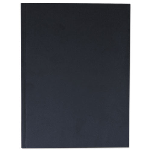 Casebound Hardcover Notebook, 1-Subject, Wide/Legal Rule, Black Cover, (150) 10.25 x 7.63 Sheets-(UNV66353)