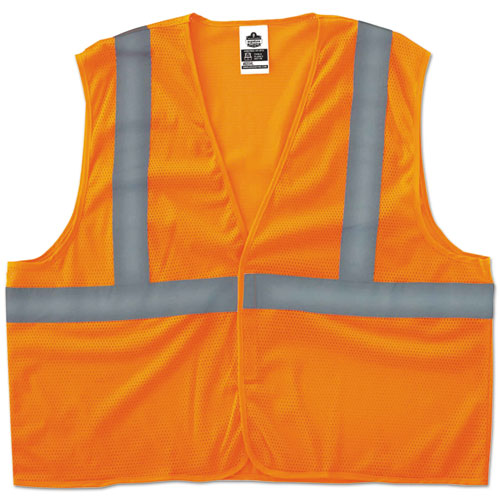 GloWear 8205HL Type R Class 2 Super Econo Mesh Vest, Large to X-Large, Orange-(EGO20965)