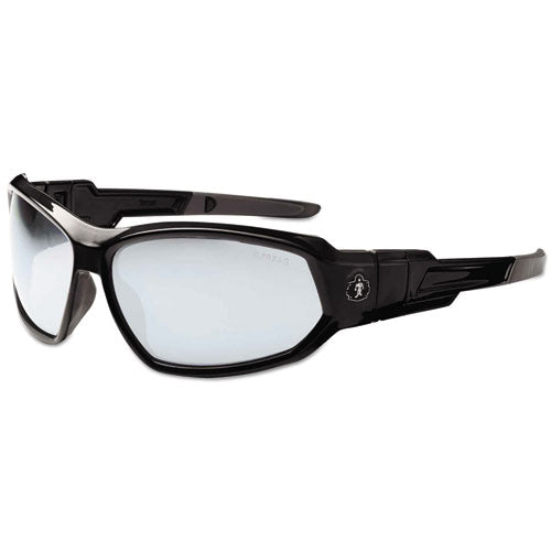 Skullerz Loki Safety Glasses/Goggles, Black Frame/In/Outdoor Lens, Nylon/Polycarb-(EGO56080)