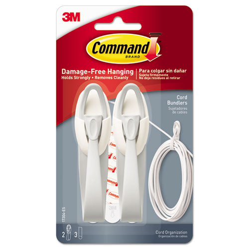 Cable Bundler, White, 2/Pack-(MMM17304ES)