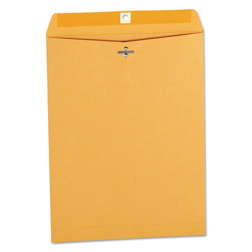 Kraft Clasp Envelope, #12 1/2, Square Flap, Clasp/Gummed Closure, 9.5 x 12.5, Brown Kraft, 100/Box-(UNV42907)