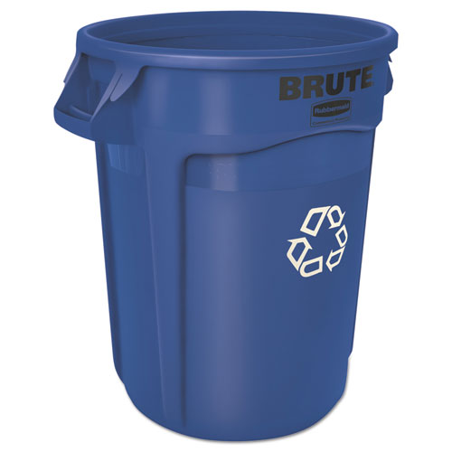 Brute Recycling Container, 32 gal, Polyethylene, Blue-(RCP263273BE)