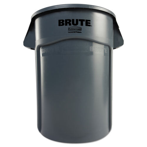 Vented Round Brute Container, 44 gal, Plastic, Gray-(RCP264360GY)
