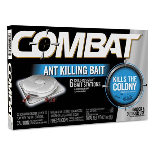 Combat Ant Killing System, Child-Resistant, Kills Queen and Colony, 6/Box, 12 Boxes/Carton-(DIA45901CT)