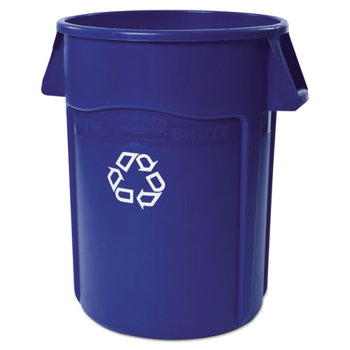 Brute Recycling Container, 44 gal, Polyethylene, Blue-(RCP264307BLU)