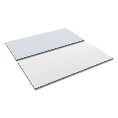 Reversible Laminate Table Top, Rectangular, 59.38w x 29.5d, White/Gray-(ALETT6030WG)