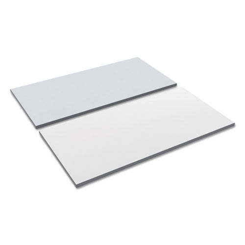 Reversible Laminate Table Top, Rectangular, 59.38w x 23.63d, White/Gray-(ALETT6024WG)