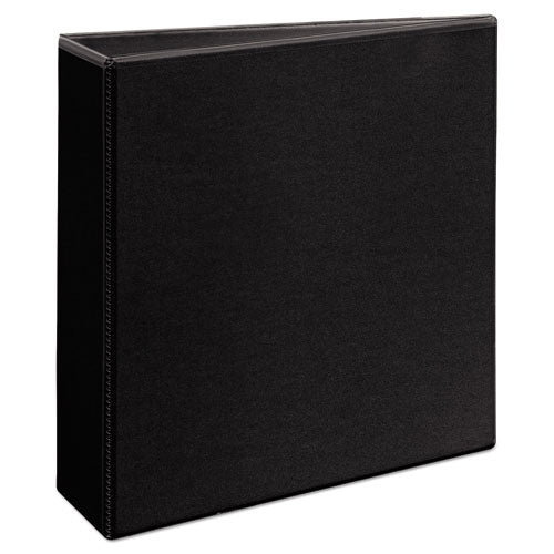 Durable View Binder with DuraHinge and EZD Rings, 3 Rings, 3" Capacity, 11 x 8.5, Black, (9700)-(AVE09700)