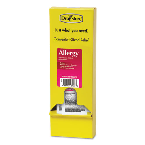 Allergy Relief Tablets, Refill Pack, Two Tablets/Packet, 50 Packets/Box-(LIL97117)