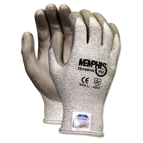 Memphis Dyneema Polyurethane Gloves, Large, White/Gray, Pair-(CRW9672L)