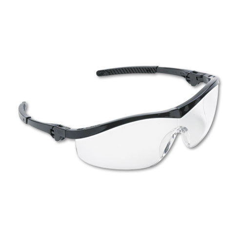 Storm Wraparound Safety Glasses, Black Nylon Frame, Clear Lens, 12/Box-(CRWST110)