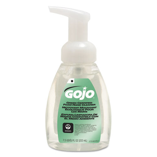 Green Certified Foam Soap, Fragrance-Free, 7.5 oz Pump Bottle-(GOJ571506EA)