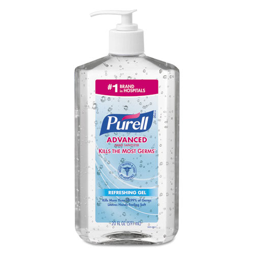 Advanced Refreshing Gel Hand Sanitizer, 20 oz Pump Bottle, Clean Scent, 12/Carton-(GOJ302312)