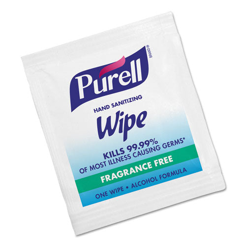 Sanitizing Hand Wipes, Individually Wrapped, 5 x 7, Unscented, White, 100/Box-(GOJ902210BX)