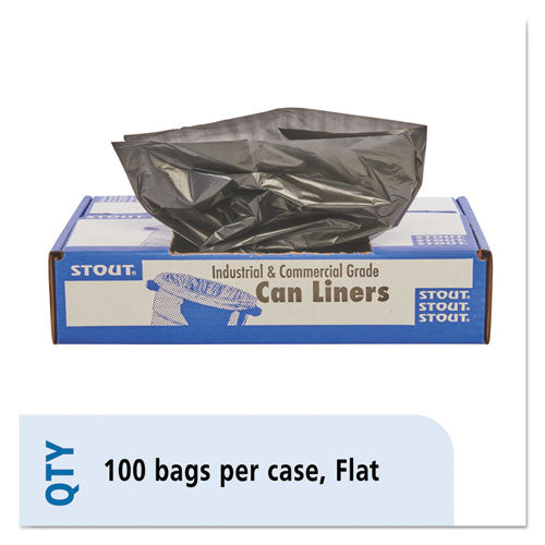 Total Recycled Content Plastic Trash Bags, 65 gal, 1.5 mil, 50" x 51", Brown/Black, 100/Carton-(STOT5051B15)