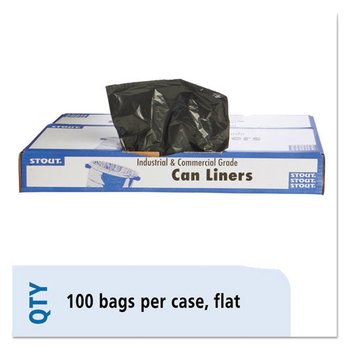 Total Recycled Content Plastic Trash Bags, 60 gal, 1.5 mil, 38" x 60", Brown/Black, 100/Carton-(STOT3860B15)