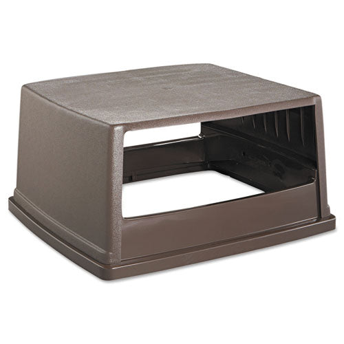 Glutton Receptacle, Hooded Top without Door, Rectangular, 23w x 26.63d x 13h, Brown-(RCP256VBRO)