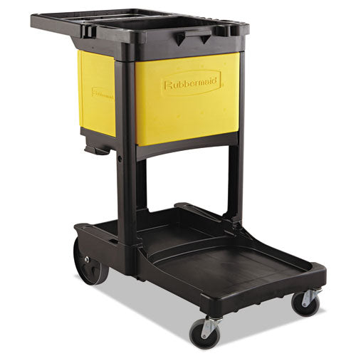 Locking Cabinet, For Rubbermaid Commercial Cleaning Carts, Yellow-(RCP6181YEL)