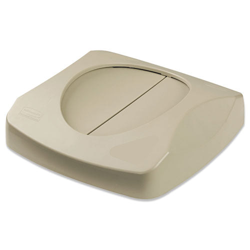 Swing Top Lid for Untouchable Recycling Center, 16" Square, Beige-(RCP268988BG)