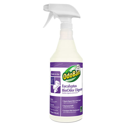 BioOdor Digester, Eucalyptus Scent, 32 oz Spray Bottle, 12/Carton-(ODO927062QC12)