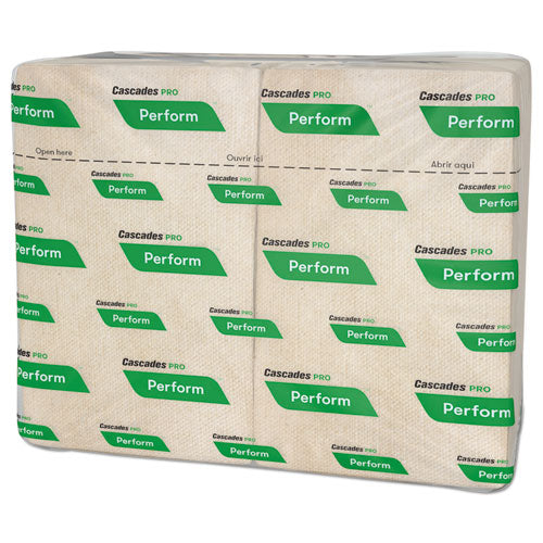 Perform Interfold Napkins, 1-Ply, 6.5 x 4.25, Natural, 376/Pack, 16 Packs/Carton-(CSDT411)