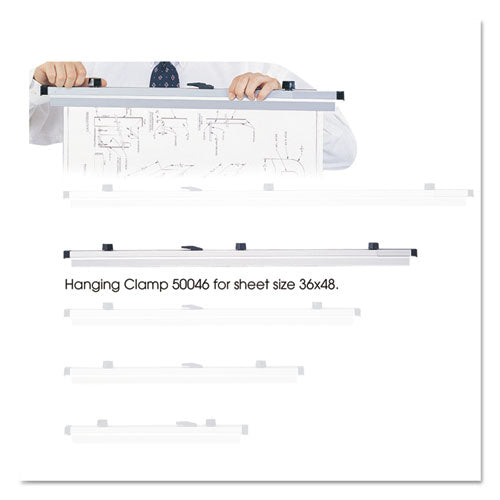 Sheet File Hanging Clamps, 100 Sheets Per Clamp, 36" Length, 6/Carton-(SAF50046)