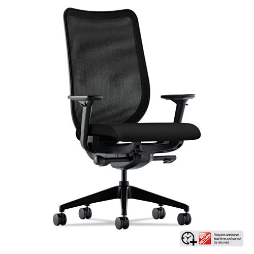 Nucleus Series Work Chair, ilira-Stretch M4 Back, Supports Up to 300 lb, 17" to 21.5" Seat Height, Black-(HONN103CU10)