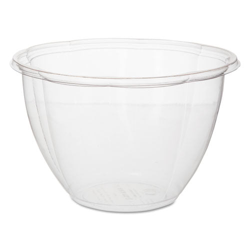 Salad Bowls, 48 oz, 6.69" Diameter x 4.38"h, Clear, Plastic, 300/Carton-(ECOEPSB48BASE)