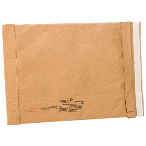 Jiffy Padded Mailer, #5, Paper Padding, Self-Adhesive Closure, 10.5 x 16, Natural Kraft, 25/Carton-(SEL65179)